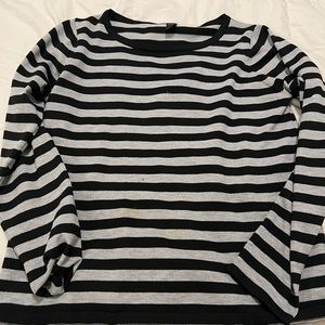 Black and gray striped shirt